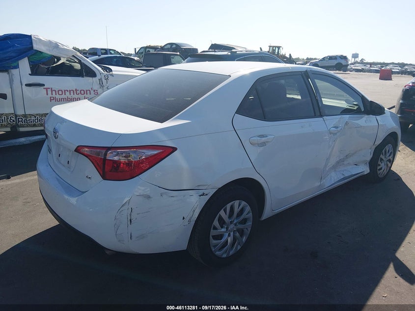 Vin: 5yfburhe3hp726518, lot: 46612997, toyota corolla le 20174