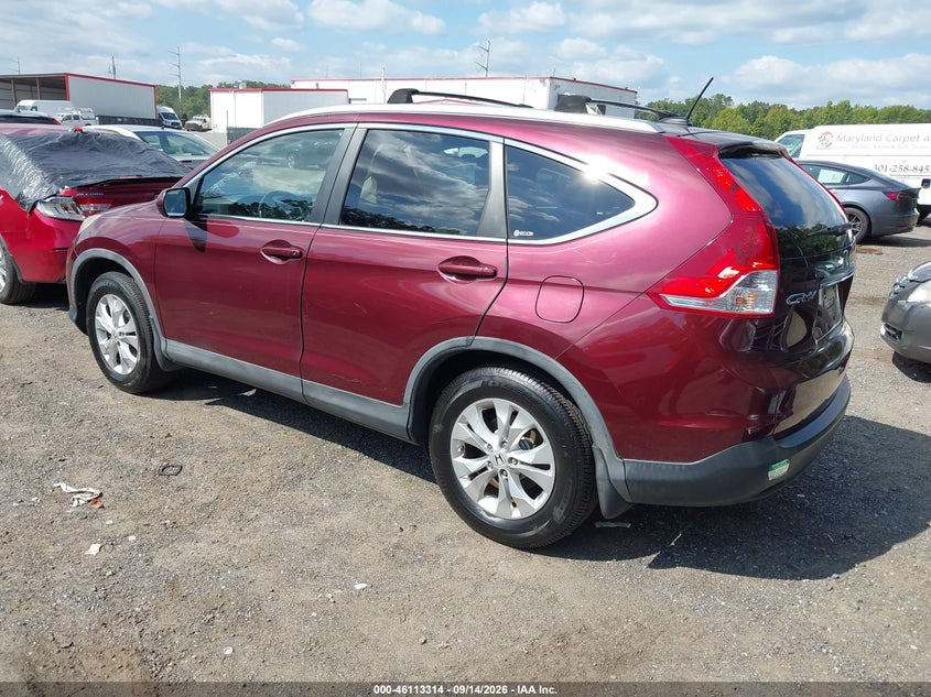 Vin: 5j6rm4h72cl008196, lot: 46613030, honda cr-v ex-l 20123