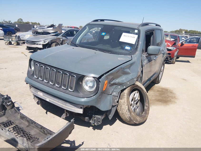 Vin: zaccjabb2jph07739, lot: 46613063, jeep renegade latitude fwd 20182