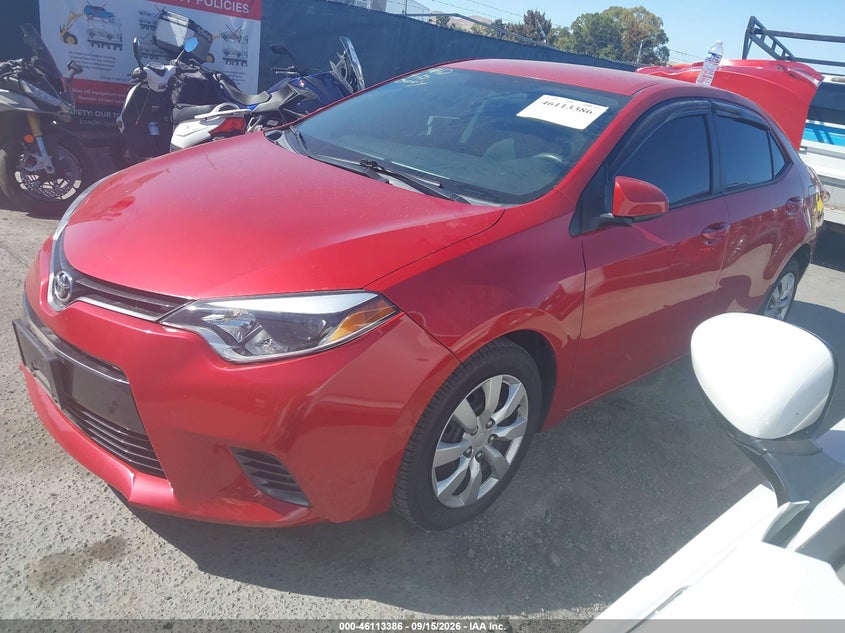 Vin: 5yfburhe1gp396375, lot: 46613102, toyota corolla le 20162
