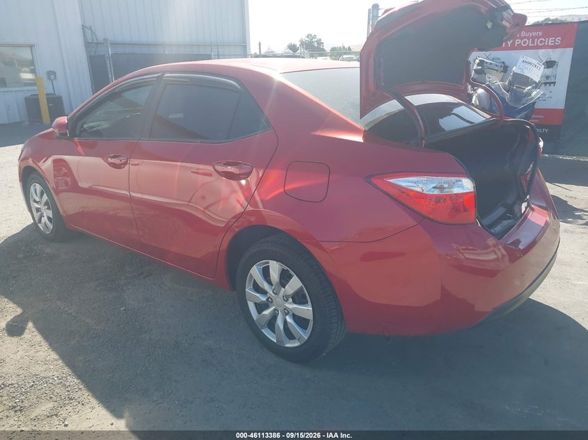 Vin: 5yfburhe1gp396375, lot: 46613102, toyota corolla le 20163