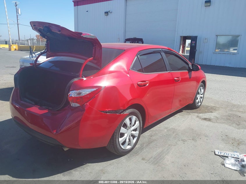 Vin: 5yfburhe1gp396375, lot: 46613102, toyota corolla le 20164