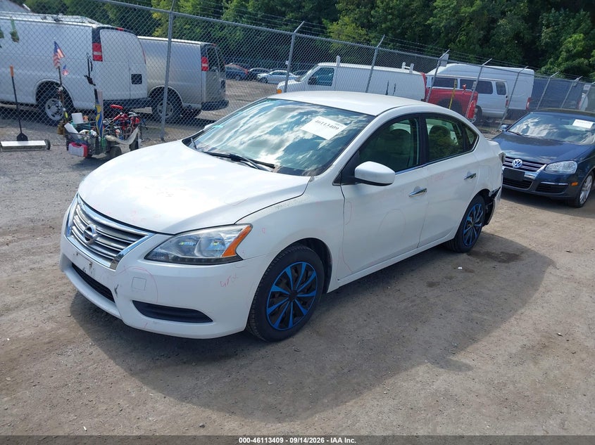 Vin: 3n1ab7ap4el623251, lot: 46613125, nissan sentra s 20142