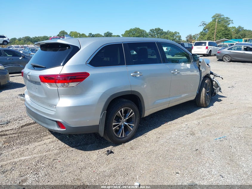 Vin: 5tdbzrfh8js825783, lot: 46613140, toyota highlander le plus 20184