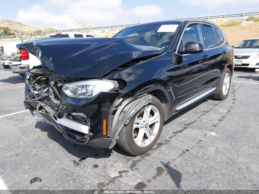 2019 BMW X3, Front End, IAAI, VIN 5UXTR7C5XKLF23418 — photo 2