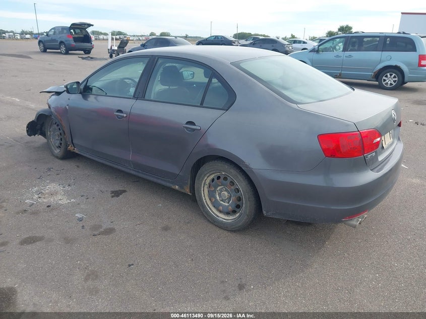 Vin: 3vwdx7aj7bm384207, lot: 46613206, volkswagen jetta 2.5l se 20113
