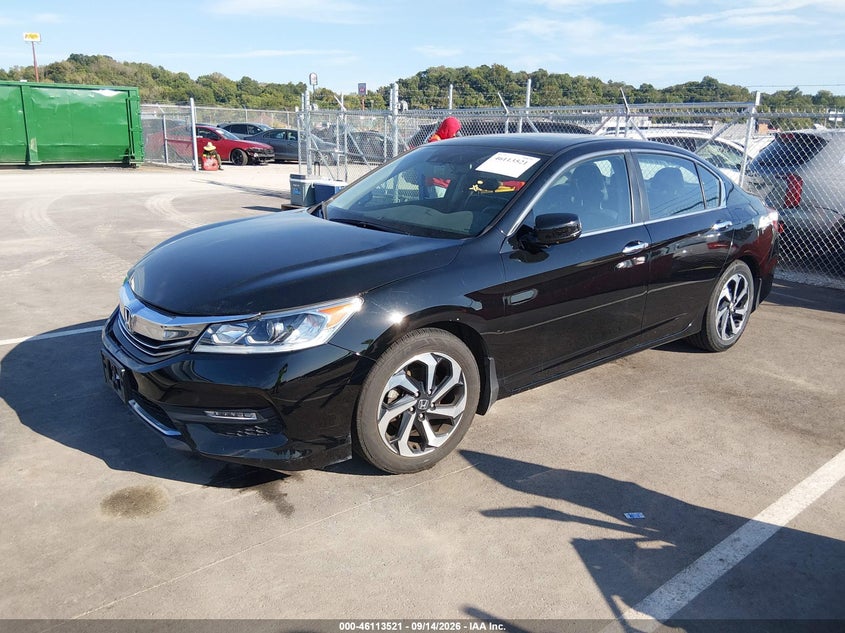 Vin: 1hgcr2f93ga056332, lot: 46613237, honda accord ex-l 20162