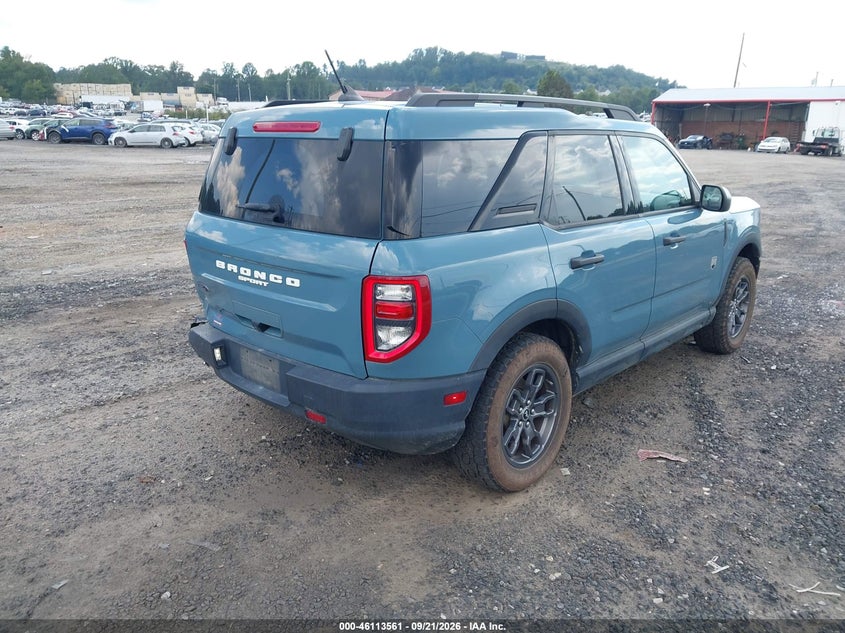Vin: 3fmcr9b6xnrd03766, lot: 46613277, ford bronco sport big bend 20224
