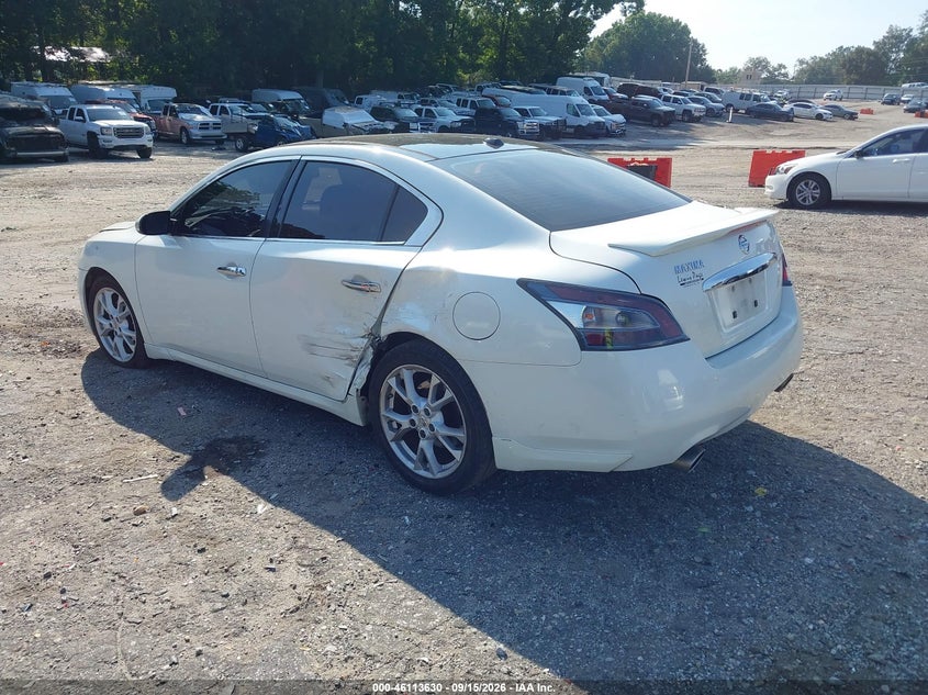 Vin: 1n4aa5ap2dc818334, lot: 46613346, nissan maxima 3.5 sv 20133