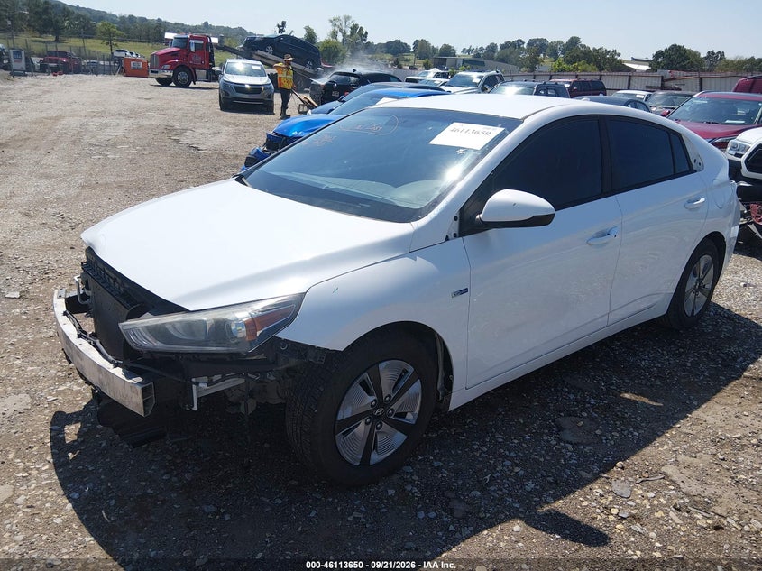 Vin: kmhc65lc3ku160170, lot: 46613366, hyundai ioniq hybrid blue 20192