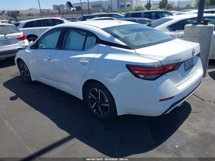 Vin: 3n1ab8cvxsy337209, lot: 46613395, nissan sentra sv 20253