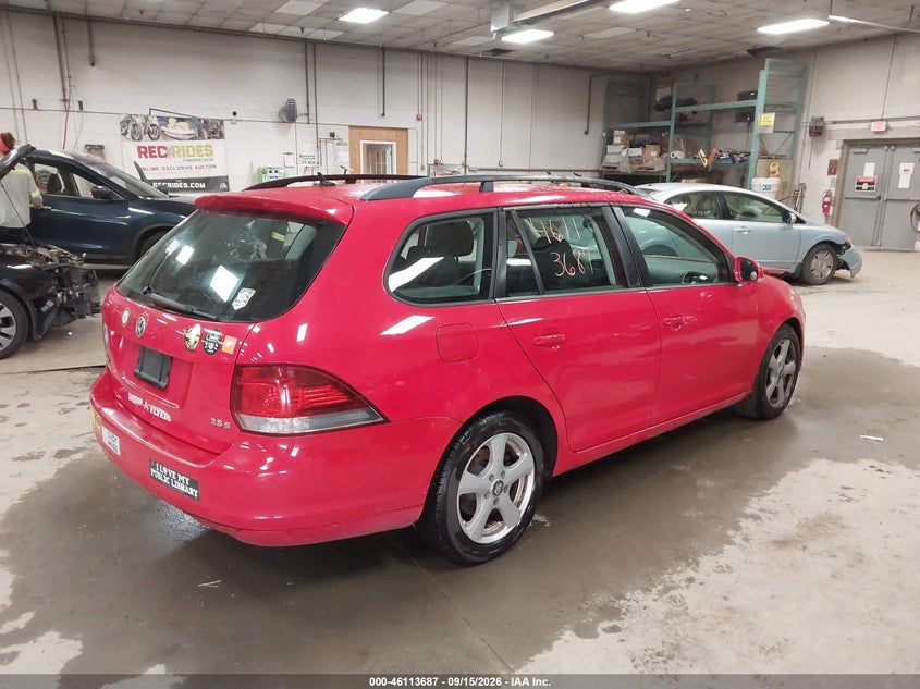 Vin: 3vwkp7aj7cm673564, lot: 46613403, volkswagen jetta sportwagen 2.5l s 20124