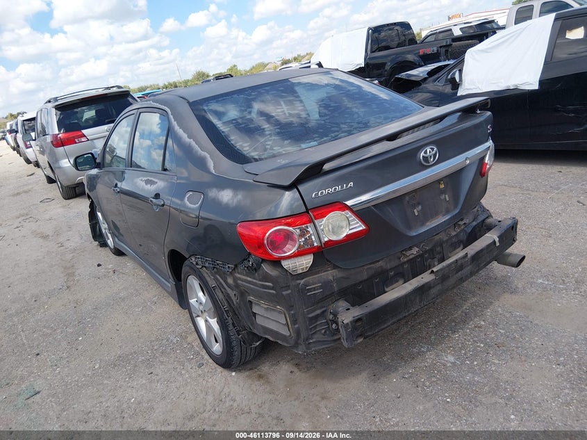 Vin: 2t1bu4ee2bc670148, lot: 46613512, toyota corolla s 20113