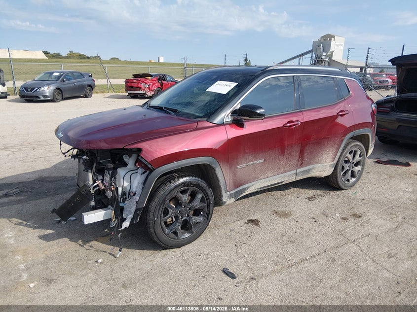 Vin: 3c4njdcb7nt130584, lot: 46613522, jeep compass limited 4x4 20222