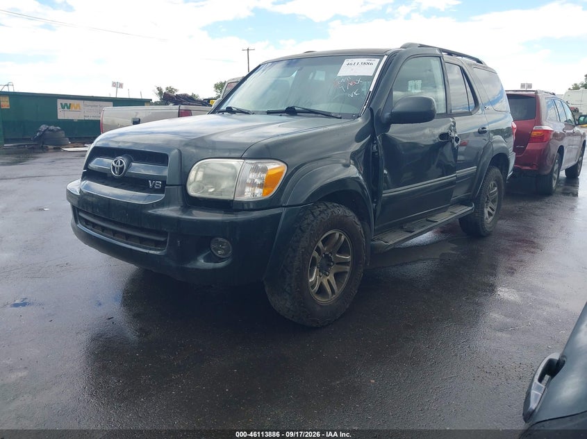 2007 Toyota Sequoia Sr5, Обычный износ, IAAI, VIN 5TDBT44A87S282079 — фото 2