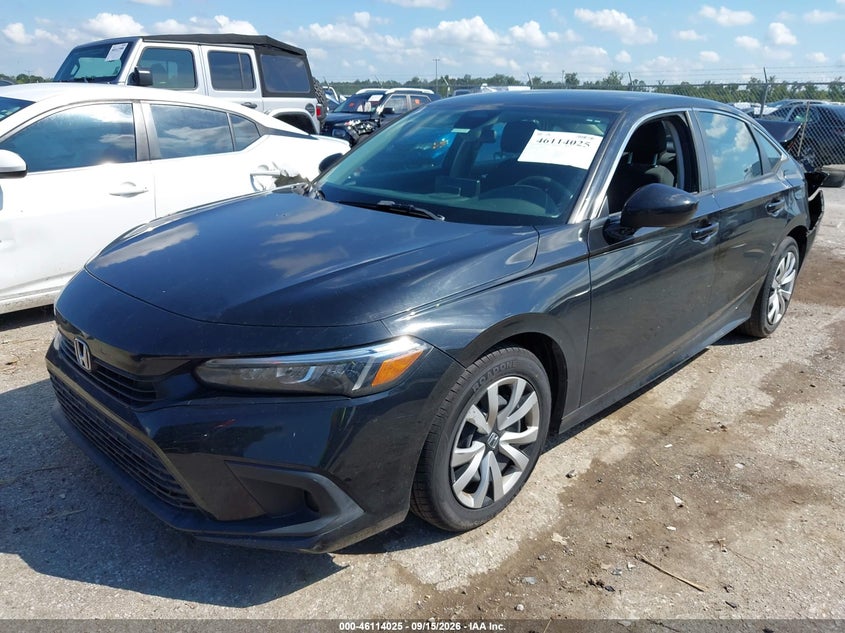 Vin: 2hgfe2f20ph563704, lot: 46613741, honda civic lx 20232