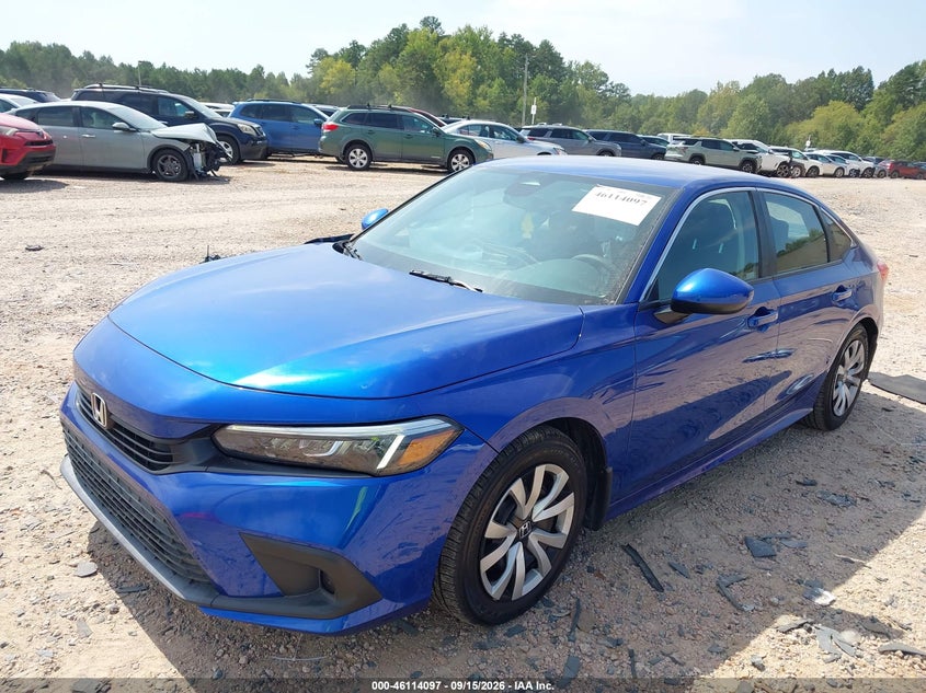 Vin: 2hgfe2f20ph539256, lot: 46613813, honda civic lx 20232