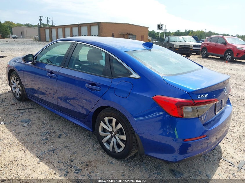 Vin: 2hgfe2f20ph539256, lot: 46613813, honda civic lx 20233