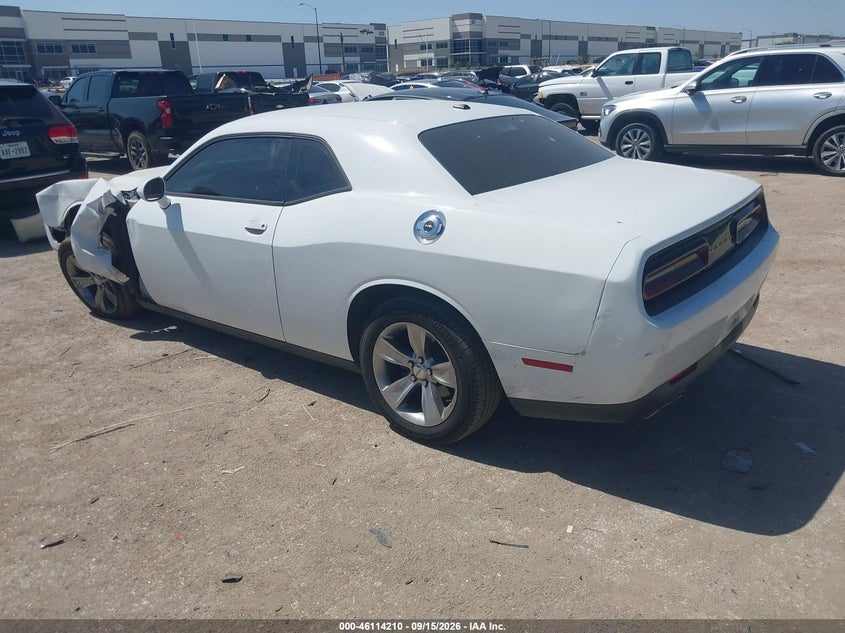 Vin: 2c3cdzag2fh851114, lot: 46613926, dodge challenger sxt 20153