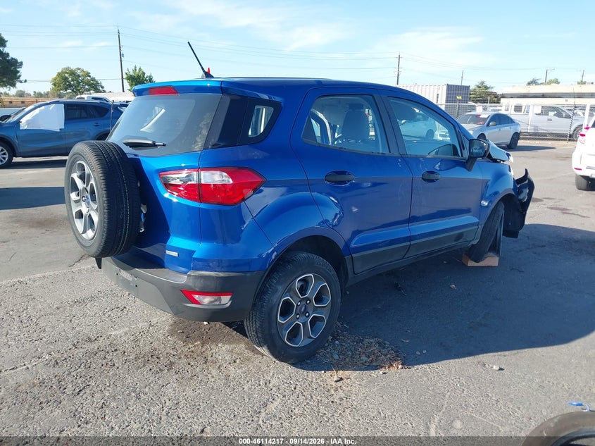 Vin: maj3p1re9jc208395, lot: 46613932, ford ecosport s 20184