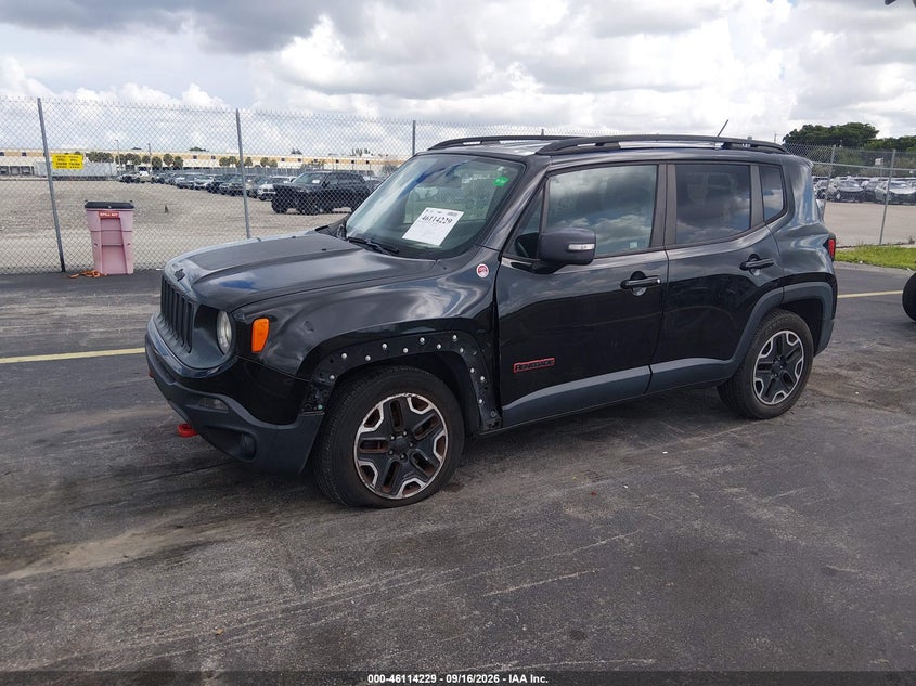 Vin: zaccjbct1gpd74066, lot: 46613945, jeep renegade trailhawk 20162