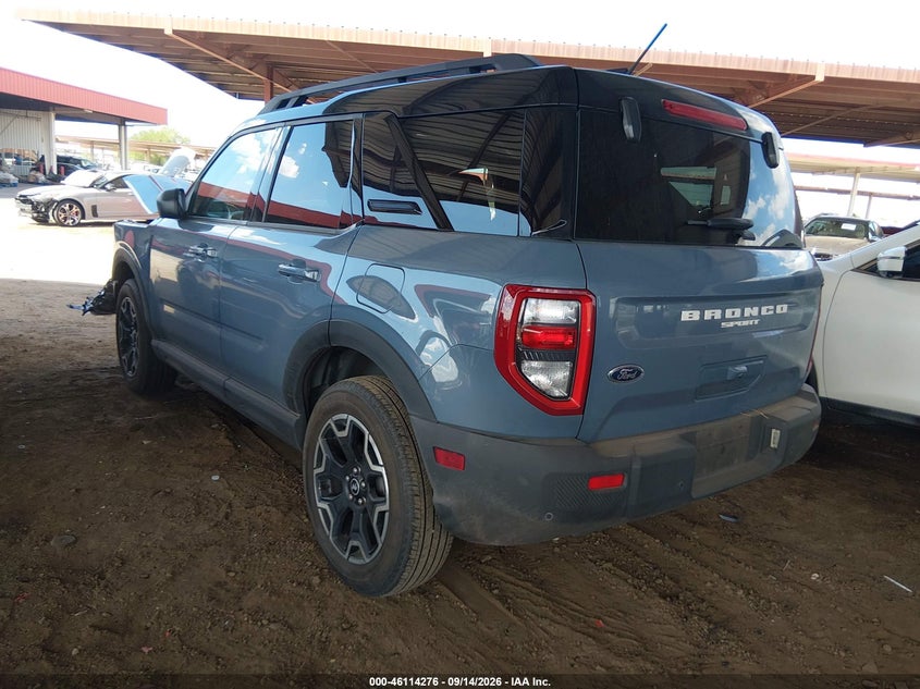 Vin: 3fmcr9cn1sre68199, lot: 46613992, ford bronco sport outer banks 20253