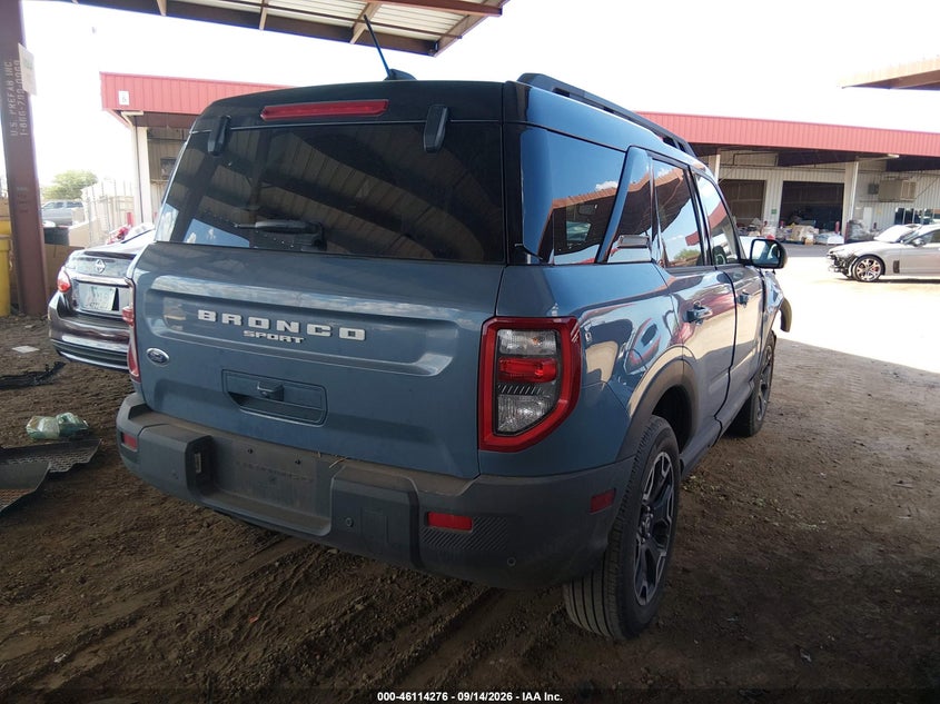 Vin: 3fmcr9cn1sre68199, lot: 46613992, ford bronco sport outer banks 20254
