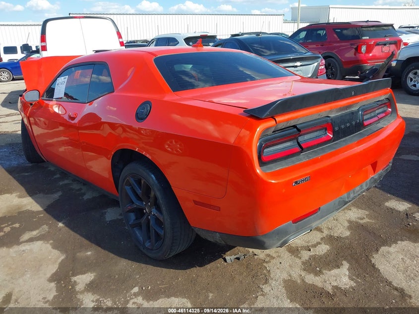 Vin: 2c3cdzag5nh212272, lot: 46614041, dodge challenger sxt 20223