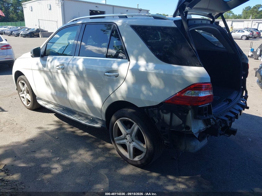 Vin: 4jgda7db6ea413010, lot: 46614052, mercedes-benz ml 550 4matic 20143