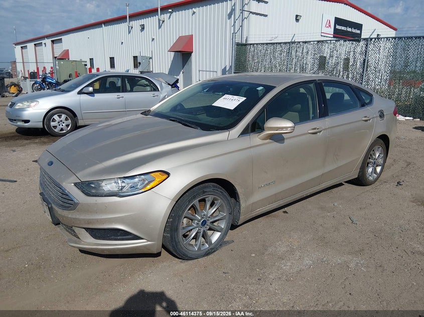 Vin: 3fa6p0lu9hr319113, lot: 46614091, ford fusion hybrid se 20172