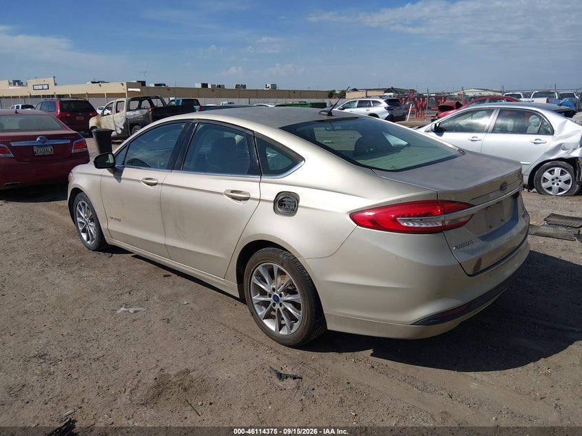 Vin: 3fa6p0lu9hr319113, lot: 46614091, ford fusion hybrid se 20173