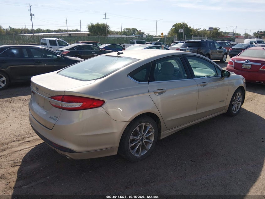 Vin: 3fa6p0lu9hr319113, lot: 46614091, ford fusion hybrid se 20174