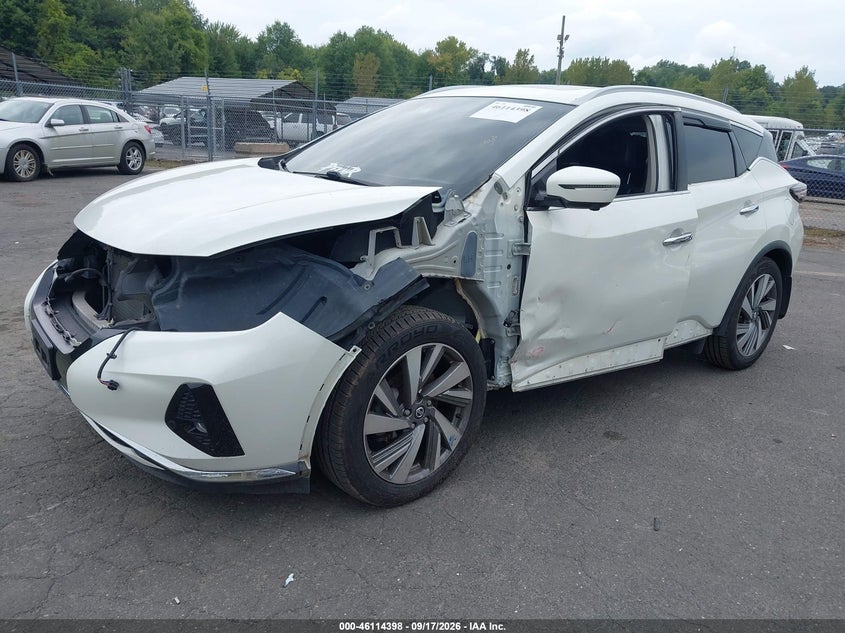 Vin: 5n1az2ms0kn158180, lot: 46614114, nissan murano sl 20192