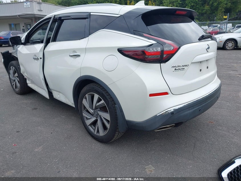 Vin: 5n1az2ms0kn158180, lot: 46614114, nissan murano sl 20193