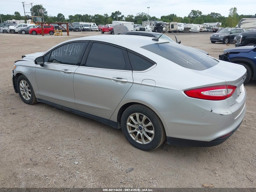 Vin: 3fa6p0g72fr131101, lot: 46614146, ford fusion s 20153