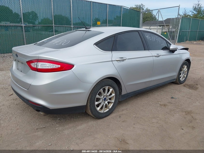Vin: 3fa6p0g72fr131101, lot: 46614146, ford fusion s 20154