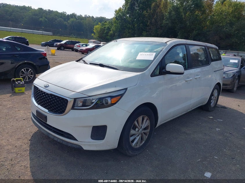 Vin: kndma5c12h6263289, lot: 46614176, kia sedona l 20172