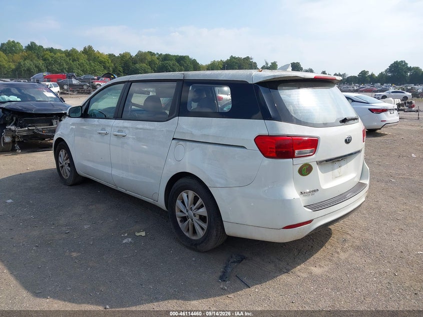 Vin: kndma5c12h6263289, lot: 46614176, kia sedona l 20173