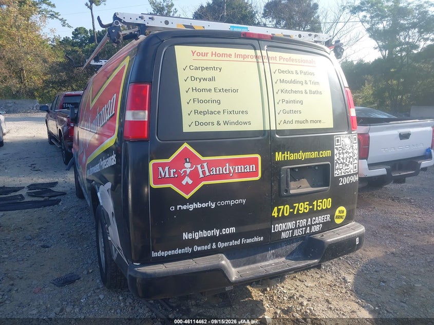 CHEVROLET EXPRESS 1500 2009 VIN 1GCFG15X291135604