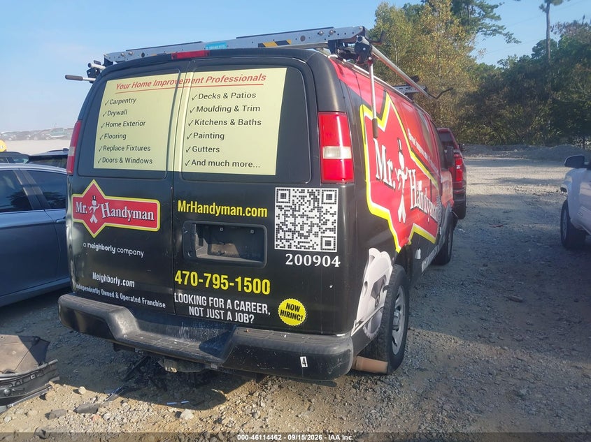 CHEVROLET EXPRESS 1500 2009 VIN 1GCFG15X291135604