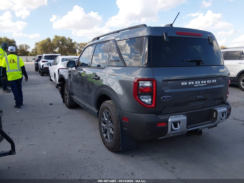 Vin: 3fmcr9bn9srf58153, lot: 46614207, ford bronco sport big bend 20253