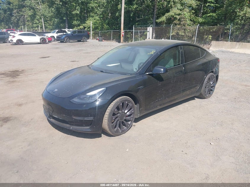 Vin: 5yj3e1ecxmf030167, lot: 46614213, tesla model 3 performance dual motor all-wheel drive 20212