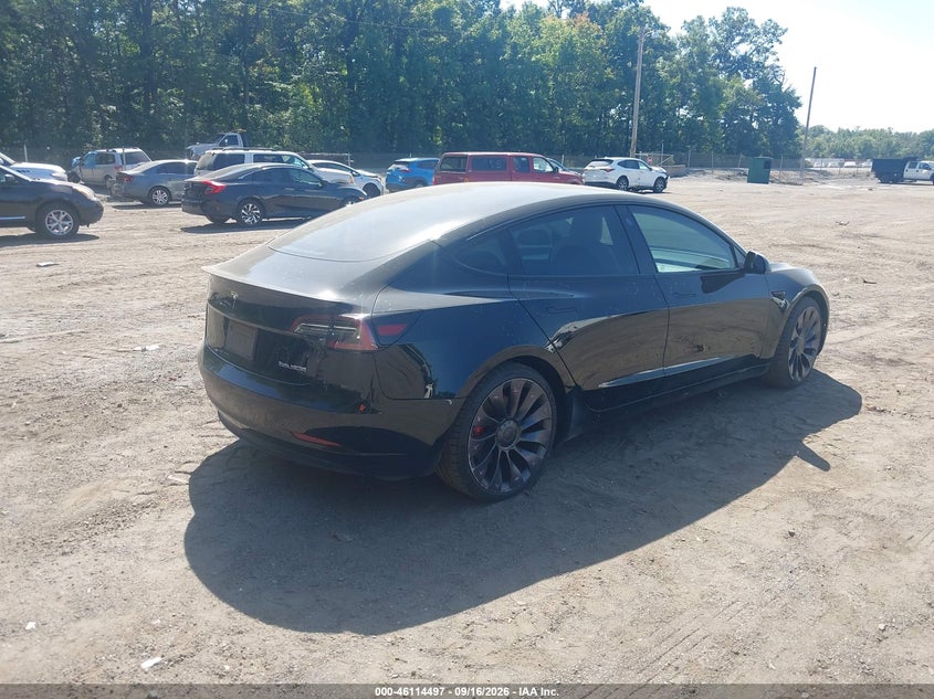 Vin: 5yj3e1ecxmf030167, lot: 46614213, tesla model 3 performance dual motor all-wheel drive 20214