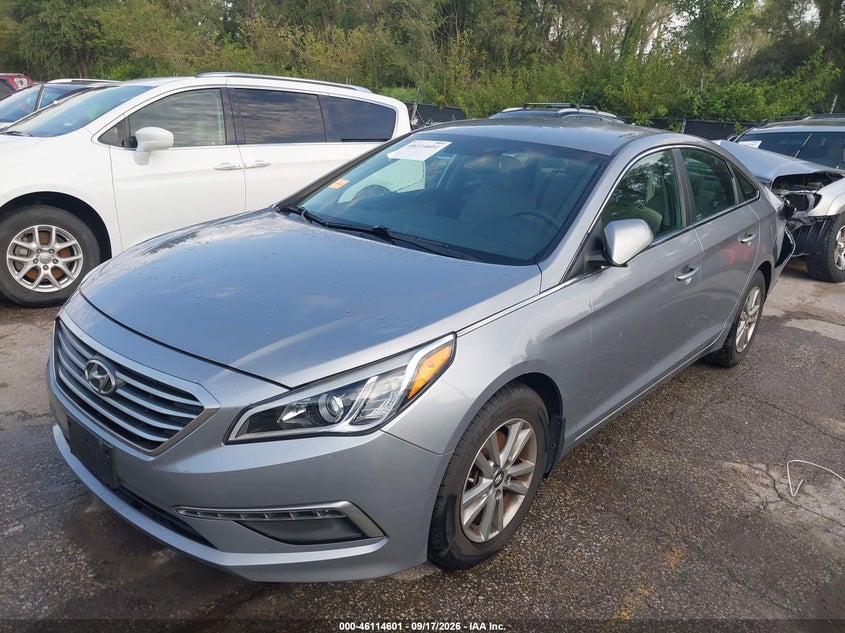 2015 Hyundai Sonata, Rear, IAAI, VIN 5NPE24AF8FH155837 — photo 2