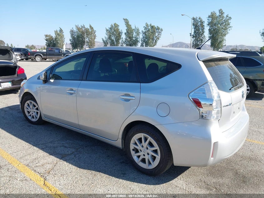 Vin: jtdzn3eu4ej004009, lot: 46614384, toyota prius v two 20143