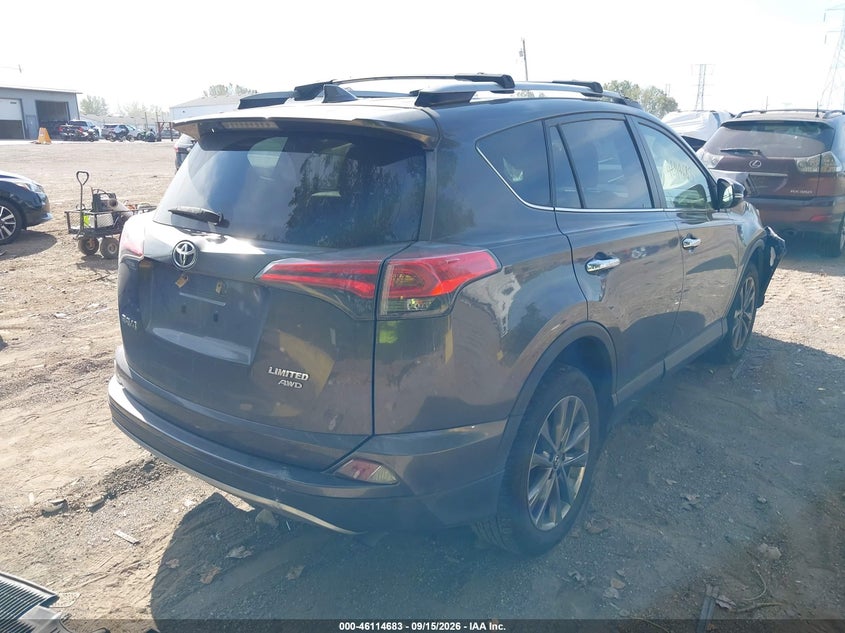 Vin: jtmdfrev7jj728676, lot: 46614399, toyota rav4 limited 20184