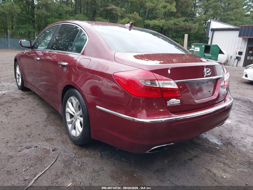 Vin: kmhgc4dd1du212877, lot: 46614451, hyundai genesis 3.8 20133