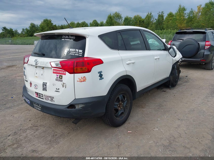 Vin: 2t3bfrev2dw036662, lot: 46614485, toyota rav4 le 20134