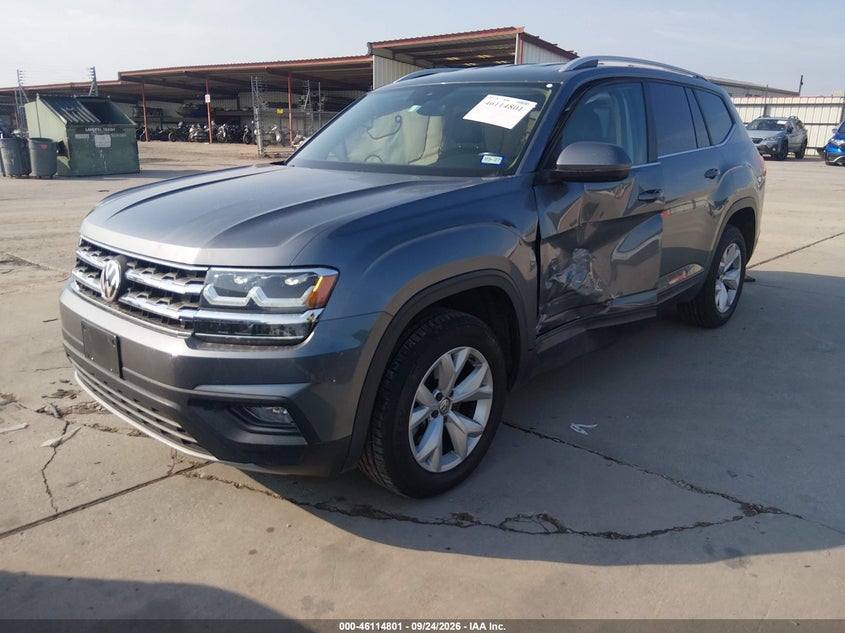 Vin: 1v2dr2ca6jc578867, lot: 46614516, volkswagen atlas 3.6l v6 se/3.6l v6 se w/technology 20182