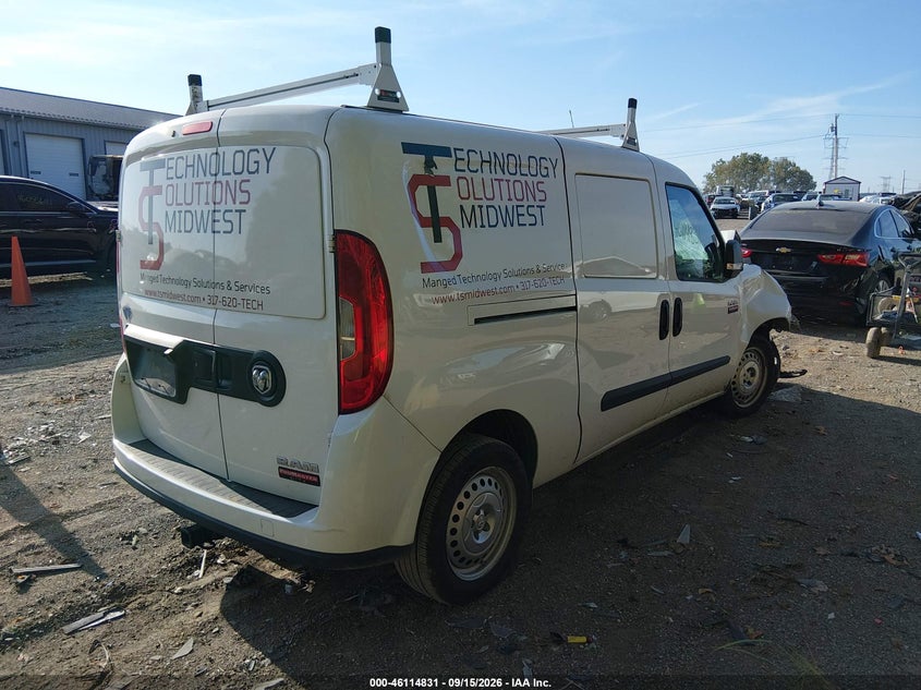 Vin: zfbhrfab8n6w55784, lot: 46614546, ram promaster city cargo van 20224
